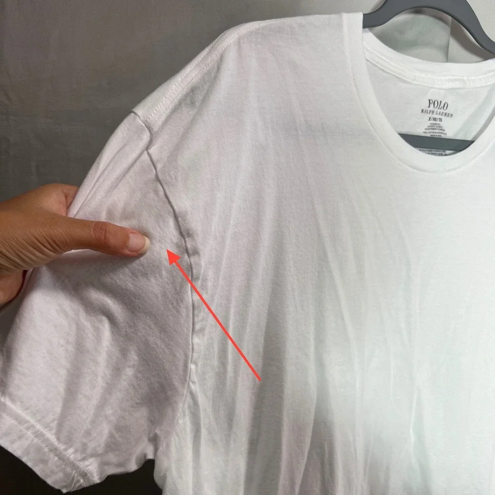 Polo Ralph Lauren T-Shirt Men XL White Crewneck Tee Embroidered‎ Pony